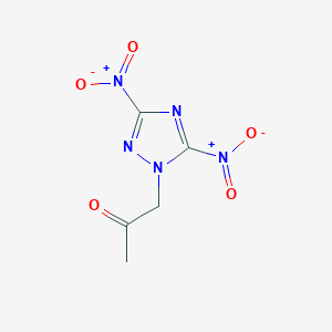molecular formula C5H5N5O5 B7784141 1-(3,5-dinitro-1H-1,2,4-triazol-1-yl)propan-2-one 
