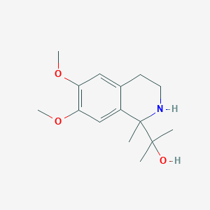 molecular formula C15H23NO3 B7784165 2-(6,7-Dimethoxy-1-methyl-1,2,3,4-tetrahydroisoquinolin-1-yl)propan-2-ol 