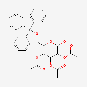 molecular formula C32H34O9 B7784175 [4,5-Diacetyloxy-6-methoxy-2-(trityloxymethyl)oxan-3-yl] acetate 