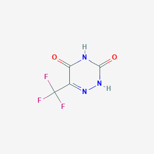 molecular formula C4H2F3N3O2 B7784221 6-(Trifluoromethyl)-1,2,4-triazine-3,5(2H,4H)-dione CAS No. 4803-08-1