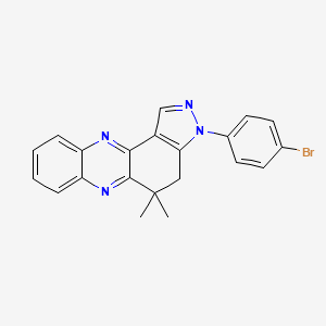 molecular formula C21H17BrN4 B7784225 3-(4-bromophenyl)-5,5-dimethyl-4,5-dihydro-3H-pyrazolo[4,3-a]phenazine 