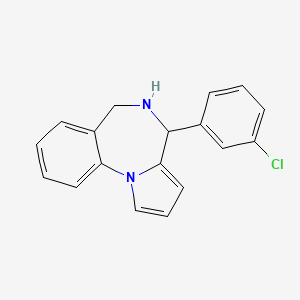 molecular formula C18H15ClN2 B7784239 4-(3-chlorophenyl)-5,6-dihydro-4H-pyrrolo[1,2-a][1,4]benzodiazepine 