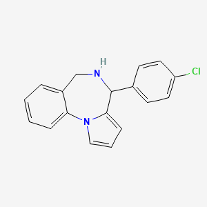 molecular formula C18H15ClN2 B7784255 4-(4-chlorophenyl)-5,6-dihydro-4H-pyrrolo[1,2-a][1,4]benzodiazepine 