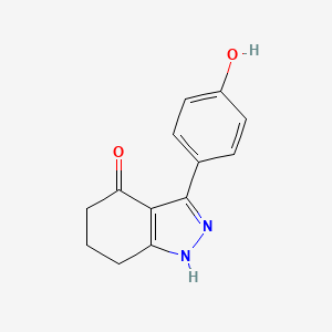 molecular formula C13H12N2O2 B7784264 Indazol-4-one, 3-(4-hydroxyphenyl)-1,5,6,7-tetrahydro- 