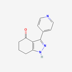 molecular formula C12H11N3O B7784270 Indazol-4-one, 3-(pyridin-4-yl)-1,5,6,7-tetrahydro- 