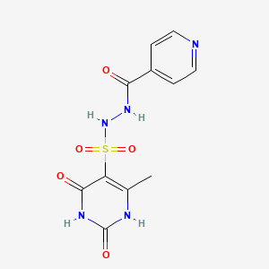 molecular formula C11H11N5O5S B7784297 N'-[(6-methyl-2,4-dioxo-1,2,3,4-tetrahydropyrimidin-5-yl)sulfonyl]pyridine-4-carbohydrazide 