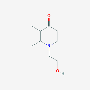 molecular formula C9H17NO2 B7784319 1-(2-Hydroxyethyl)-2,3-dimethylpiperidin-4-one 
