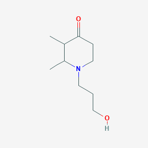 molecular formula C10H19NO2 B7784365 1-(3-Hydroxypropyl)-2,3-dimethylpiperidin-4-one 