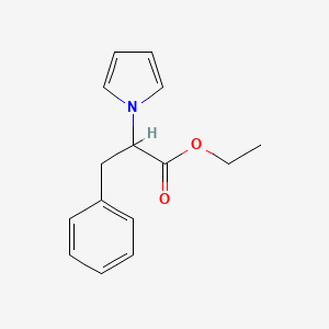 molecular formula C15H17NO2 B7784379 ethyl 3-phenyl-2-(1H-pyrrol-1-yl)propanoate 