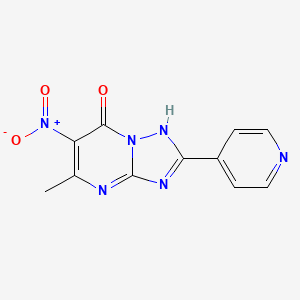 molecular formula C11H8N6O3 B7784384 5-methyl-6-nitro-2-(pyridin-4-yl)[1,2,4]triazolo[1,5-a]pyrimidin-7(4H)-one 