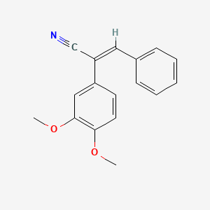 (2E)-2-(3,4-dimethoxyphenyl)-3-phenylprop-2-enenitrile