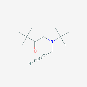 molecular formula C13H23NO B7784466 1-[Tert-butyl(prop-2-yn-1-yl)amino]-3,3-dimethylbutan-2-one 
