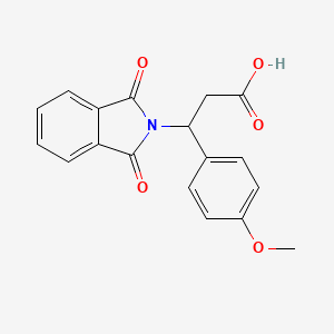 molecular formula C18H15NO5 B7784482 Propionic acid, 3-(1,3-dioxo-1,3-dihydroisoindol-2-yl)-3-(4-methoxyphenyl)- 