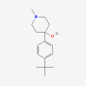 molecular formula C16H25NO B7784497 4-(4-Tert-butylphenyl)-4-hydroxy-1-methylpiperidine 