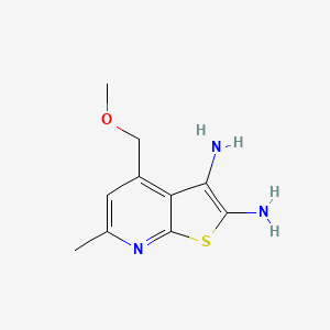 molecular formula C10H13N3OS B7784500 4-(Methoxymethyl)-6-methylthieno[2,3-b]pyridine-2,3-diamine CAS No. 883291-29-0