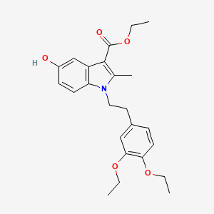 molecular formula C24H29NO5 B7784511 ethyl 1-[2-(3,4-diethoxyphenyl)ethyl]-5-hydroxy-2-methyl-1H-indole-3-carboxylate 