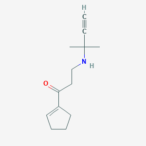 molecular formula C13H19NO B7784533 1-(Cyclopent-1-en-1-yl)-3-[(2-methylbut-3-yn-2-yl)amino]propan-1-one 