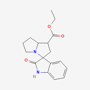 Ethyl 2-oxo-1,1',2,2',5',6',7',7a'-octahydrospiro[indole-3,3'-pyrrolizine]-1'-carboxylate