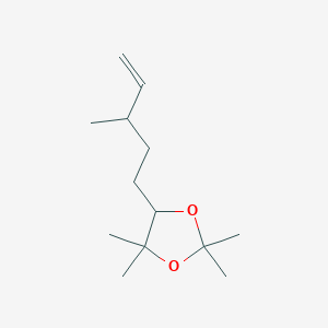 molecular formula C13H24O2 B7784567 2,2,4,4-Tetramethyl-5-(3-methylpent-4-en-1-yl)-1,3-dioxolane 