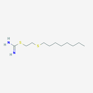 molecular formula C11H24N2S2 B7784571 1-[(2-{[AMINO(IMINO)METHYL]SULFANYL}ETHYL)SULFANYL]OCTANE 