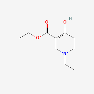 molecular formula C10H17NO3 B7784641 3-Pyridinecarboxylic acid, 1,2,5,6-tetrahydro-1-ethyl-4-hydroxy-, ethyl ester CAS No. 37673-69-1