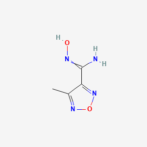 molecular formula C4H6N4O2 B7784703 4-甲基-1,2,5-恶二唑-3-甲酰亚胺肟 