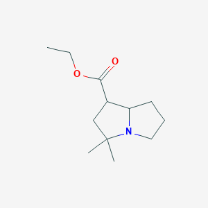 molecular formula C12H21NO2 B7784716 ethyl 3,3-dimethylhexahydro-1H-pyrrolizine-1-carboxylate CAS No. 890091-62-0