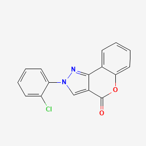 molecular formula C16H9ClN2O2 B7784751 2-(2-chlorophenyl)chromeno[4,3-c]pyrazol-4(2H)-one 