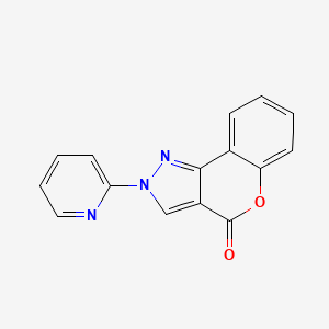 [1]Benzopyrano[4,3-c]pyrazol-4(2H)-one, 2-(2-pyridinyl)-