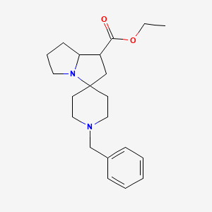 molecular formula C21H30N2O2 B7784794 Ethyl 1'-benzylspiro[1,2,5,6,7,8-hexahydropyrrolizine-3,4'-piperidine]-1-carboxylate 