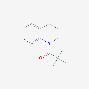 molecular formula C14H19NO B7784848 Quinoline, 1-(2,2-dimethyl-1-oxopropyl)-1,2,3,4-tetrahydro- CAS No. 543723-32-6