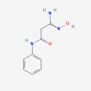 molecular formula C9H11N3O2 B7784856 Propanamide, 3-(hydroxyamino)-3-imino-N-phenyl- 