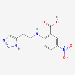 molecular formula C12H12N4O4 B7784914 2-{[2-(1H-imidazol-4-yl)ethyl]amino}-5-nitrobenzoic acid CAS No. 890095-67-7