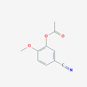 molecular formula C10H9NO3 B7784953 5-Cyano-2-methoxyphenyl acetate 