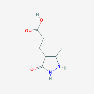 molecular formula C7H10N2O3 B7784975 3-(5-hydroxy-3-methyl-1H-pyrazol-4-yl)propanoic acid 
