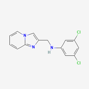molecular formula C14H11Cl2N3 B7784983 Imidazo[1,2-a]pyridine-2-methanamine, N-(3,5-dichlorophenyl)- 