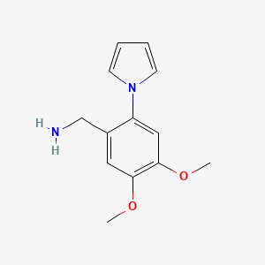 molecular formula C13H16N2O2 B7785001 [4,5-dimethoxy-2-(1H-pyrrol-1-yl)phenyl]methanamine 