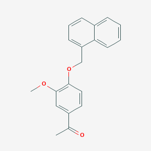 molecular formula C20H18O3 B7785007 1-[3-Methoxy-4-(naphthalen-1-ylmethoxy)phenyl]ethanone 