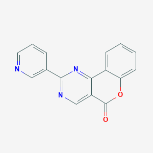 molecular formula C16H9N3O2 B7785013 5H-[1]Benzopyrano[4,3-d]pyrimidin-5-one, 2-(3-pyridinyl)- 