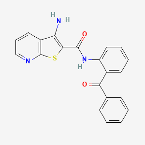 molecular formula C21H15N3O2S B7785052 3-amino-N~2~-(2-benzoylphenyl)thieno[2,3-b]pyridine-2-carboxamide 