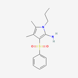 molecular formula C15H20N2O2S B7785053 4,5-dimethyl-3-(phenylsulfonyl)-1-propyl-1H-pyrrol-2-amine CAS No. 924846-86-6
