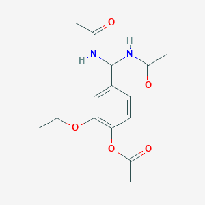 molecular formula C15H20N2O5 B7785055 4-[Bis(acetylamino)methyl]-2-ethoxyphenyl acetate CAS No. 924861-84-7