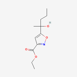 molecular formula C11H17NO4 B7785067 Ethyl 5-(1-hydroxy-1-methylbutyl)isoxazole-3-carboxylate CAS No. 924871-55-6