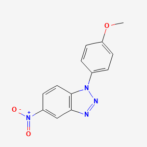 molecular formula C13H10N4O3 B7785091 1-(4-methoxyphenyl)-5-nitro-1H-benzotriazole 