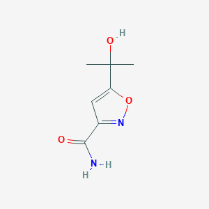 molecular formula C7H10N2O3 B7785101 5-(2-Hydroxypropan-2-yl)-1,2-oxazole-3-carboxamide 
