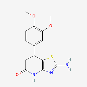 2-amino-7-(3,4-dimethoxyphenyl)-6,7-dihydro[1,3]thiazolo[4,5-b]pyridin-5(4H)-one