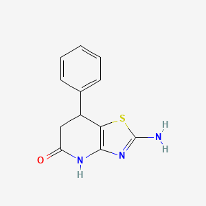 molecular formula C12H11N3OS B7785110 2-amino-7-phenyl-6,7-dihydro[1,3]thiazolo[4,5-b]pyridin-5(4H)-one 