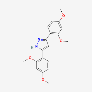 molecular formula C19H20N2O4 B7785130 3,5-bis(2,4-dimethoxyphenyl)-1H-pyrazole 