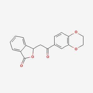 molecular formula C18H14O5 B7785139 1(3H)-Isobenzofuranone, 3-[2-(2,3-dihydro-1,4-benzodioxin-6-yl)-2-oxoethyl]- 