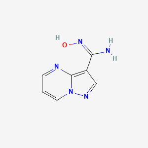 molecular formula C7H7N5O B7785144 N'-hydroxypyrazolo[1,5-a]pyrimidine-3-carboximidamide 